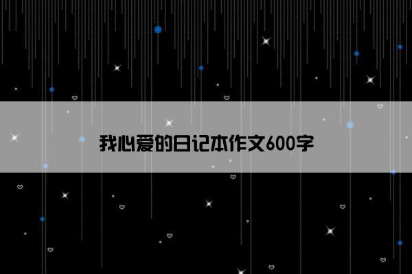 我心爱的日记本作文600字