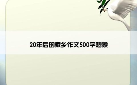 20年后的家乡作文500字想象