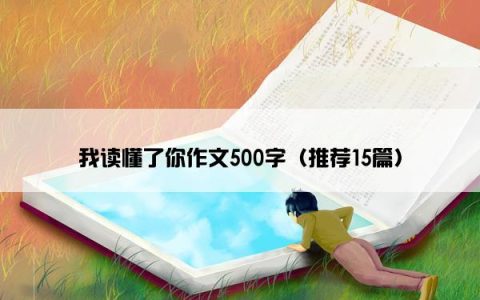 我读懂了你作文500字（推荐15篇）