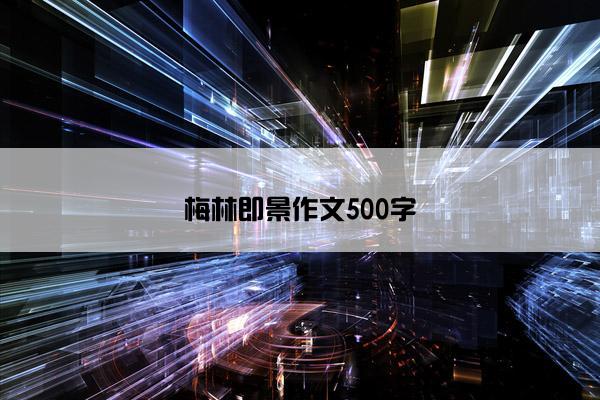 梅林即景作文500字