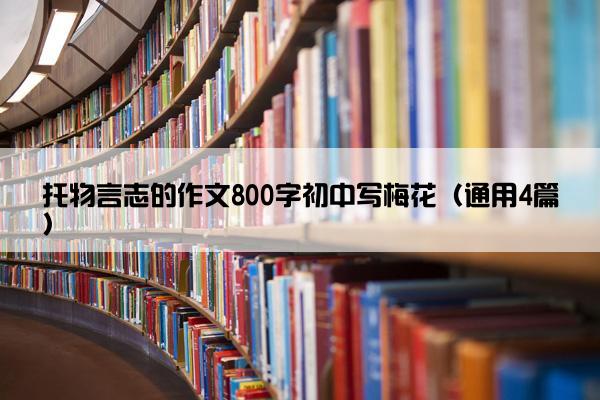 托物言志的作文800字初中写梅花（通用4篇）