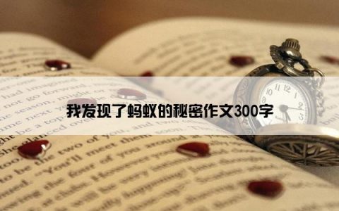 我发现了蚂蚁的秘密作文300字