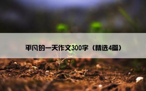 平凡的一天作文300字（精选4篇）