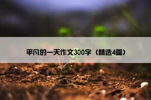 平凡的一天作文300字（精选4篇）