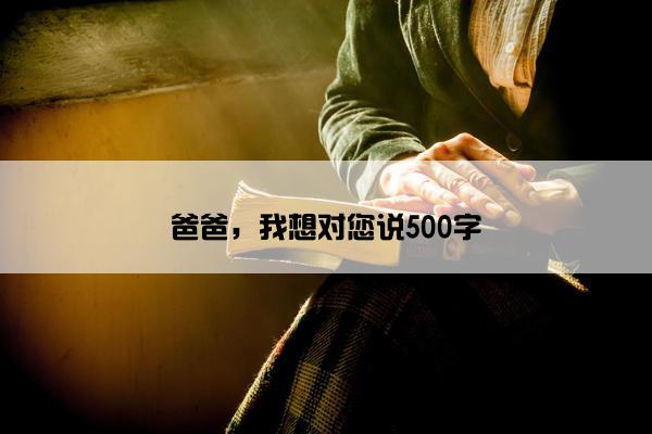 爸爸，我想对您说500字