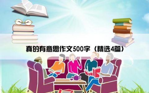 真的有意思作文500字（精选4篇）