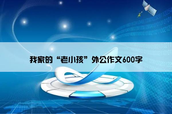 我家的“老小孩”外公作文600字