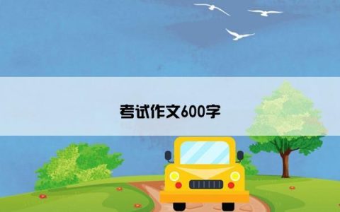 考试作文600字