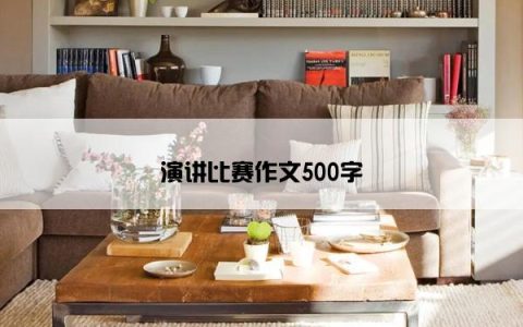 演讲比赛作文500字