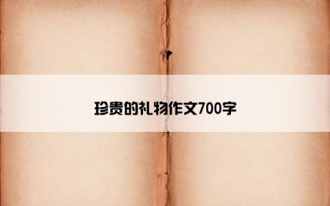 珍贵的礼物作文700字