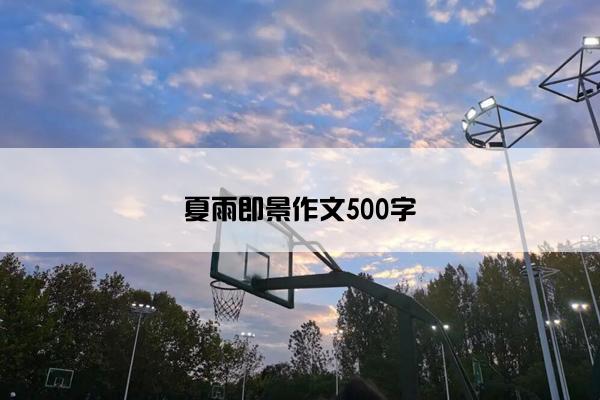 夏雨即景作文500字