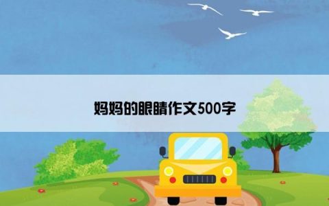 妈妈的眼睛作文500字
