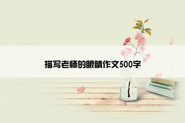 描写老师的眼睛作文500字