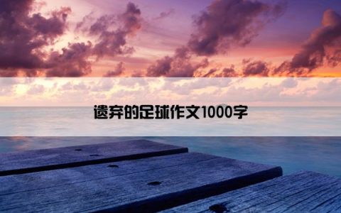 遗弃的足球作文1000字