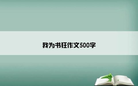 我为书狂作文500字