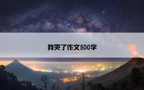 我哭了作文500字