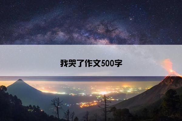 我哭了作文500字