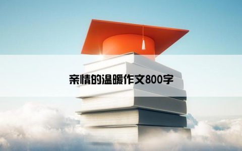 亲情的温暖作文800字