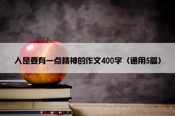 人是要有一点精神的作文400字（通用5篇）