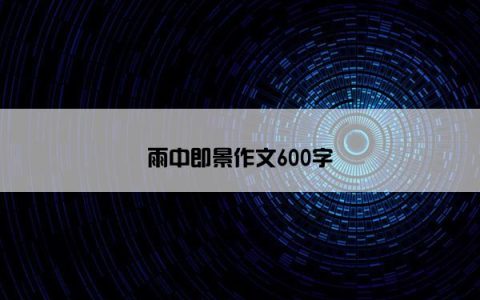 雨中即景作文600字