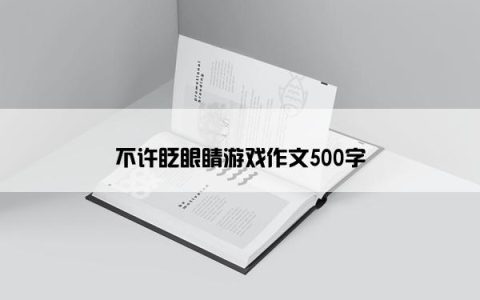 不许眨眼睛游戏作文500字