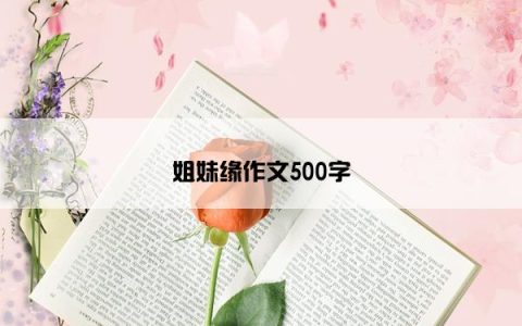 姐妹缘作文500字
