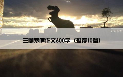 三顾茅庐作文600字（推荐10篇）