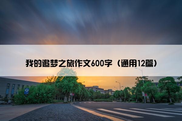 我的追梦之旅作文600字（通用12篇）