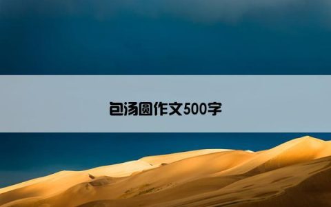 包汤圆作文500字