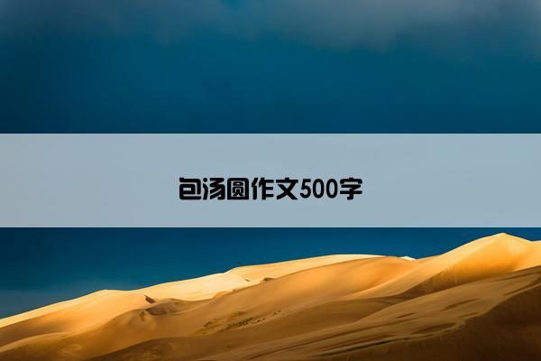 包汤圆作文500字