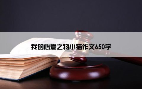 我的心爱之物小猫作文650字