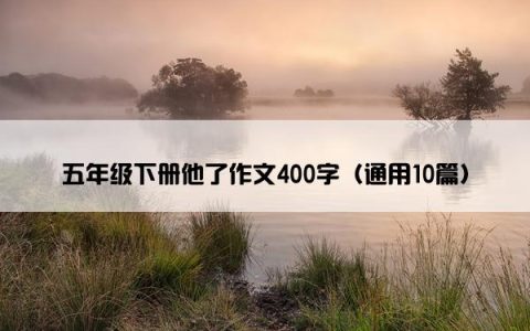 五年级下册他了作文400字（通用10篇）