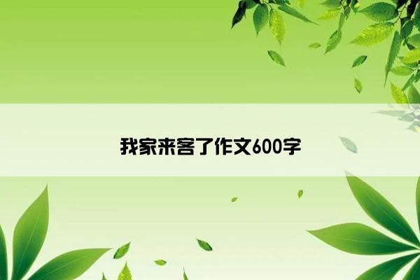 我家来客了作文600字