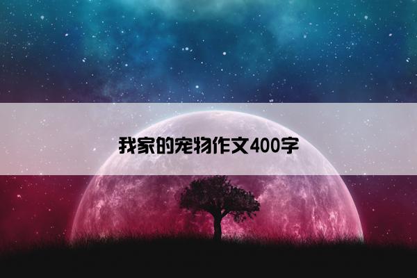 我家的宠物作文400字