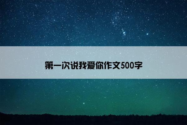 第一次说我爱你作文500字