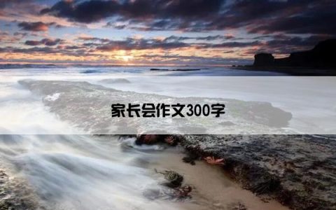 家长会作文300字