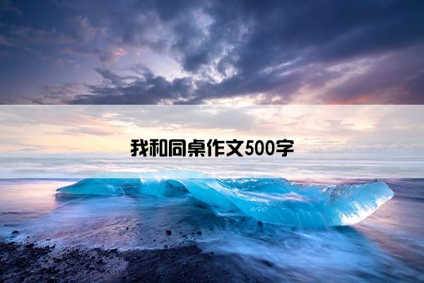 我和同桌作文500字