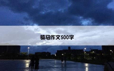 骑马作文500字