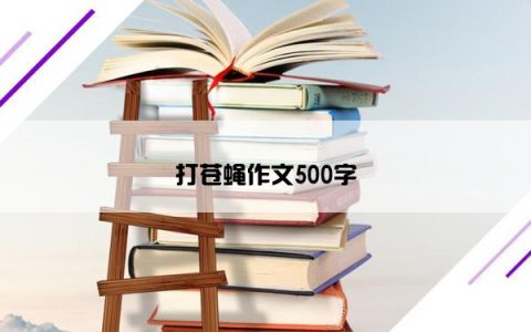 打苍蝇作文500字