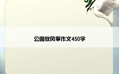 公园放风筝作文450字