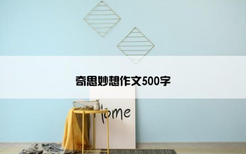 奇思妙想作文500字