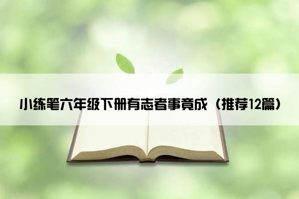 小练笔六年级下册有志者事竟成（推荐12篇）