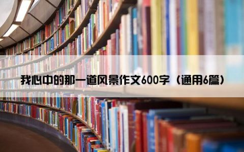 我心中的那一道风景作文600字（通用6篇）