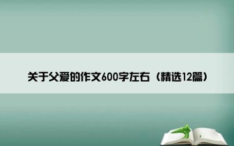 关于父爱的作文600字左右（精选12篇）