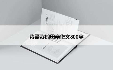 我爱我的母亲作文800字