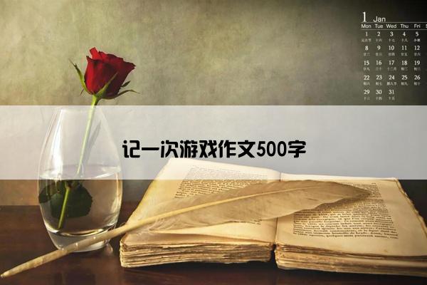 记一次游戏作文500字