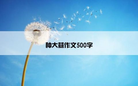 种大蒜作文500字