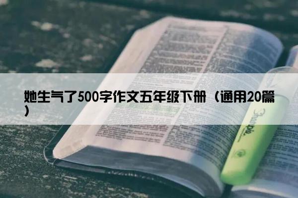 她生气了500字作文五年级下册（通用20篇）