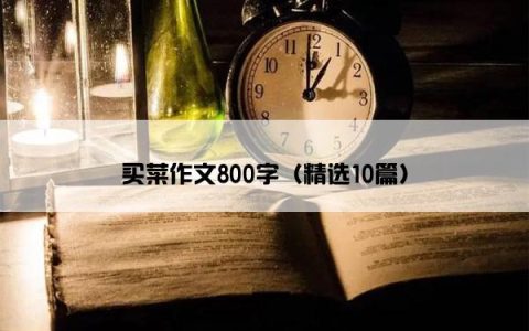 买菜作文800字（精选10篇）