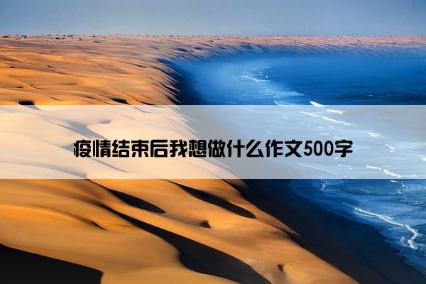 疫情结束后我想做什么作文500字